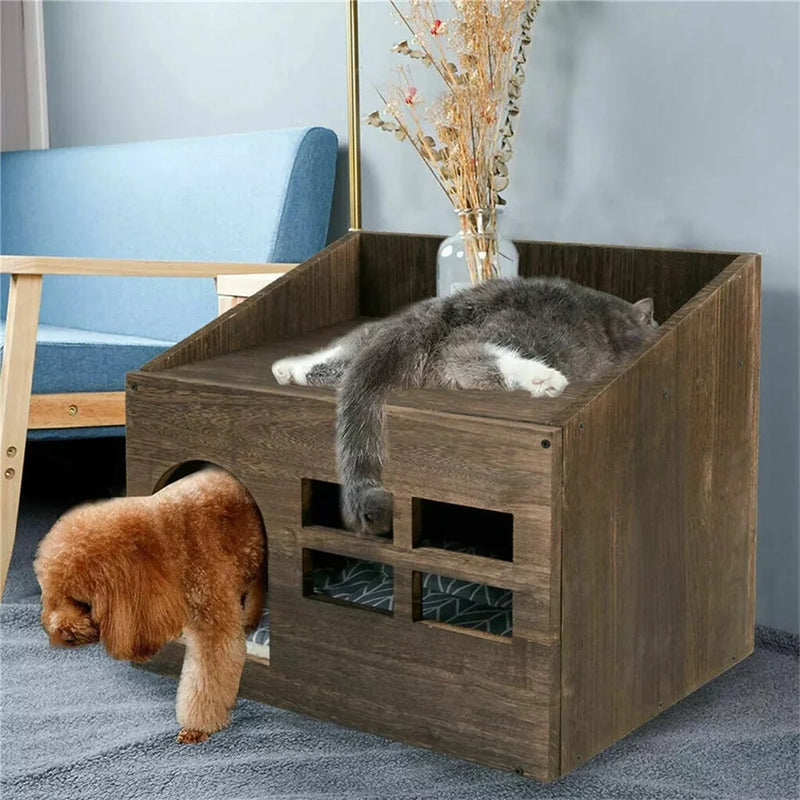 2 in 1 wooden house