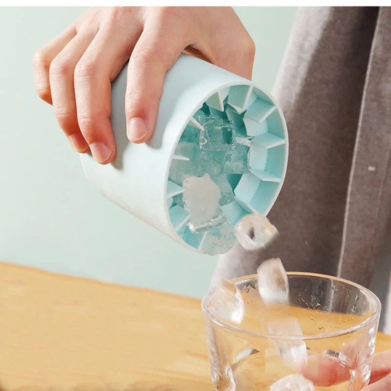 Round Silicone Ice Cube Mold Ice Bucket Homemade Summer