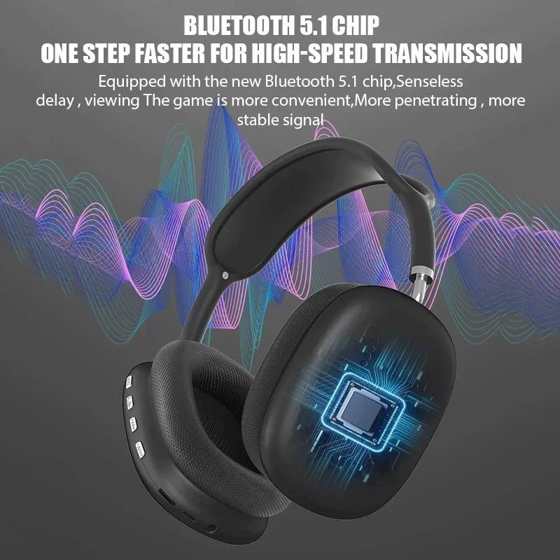 P9-1 Wireless Bluetooth Headphones with Charging Bin Display