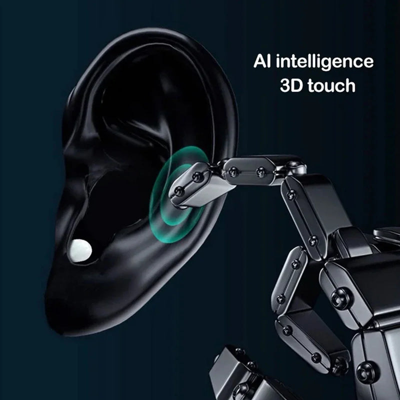 Invisible Earphones Mini Earbuds V5.2 Bluetooth TWS In-Ear Headphones Noise Reduction