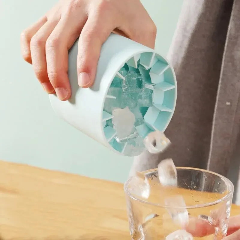 Round Silicone Ice Cube Mold Ice Bucket Homemade Summer
