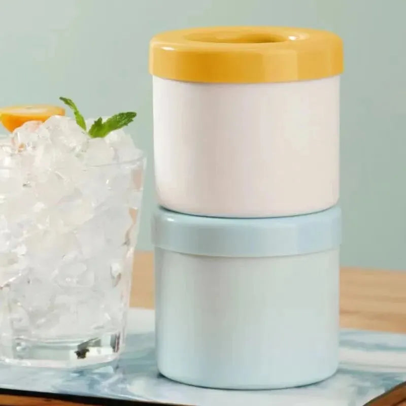 Round Silicone Ice Cube Mold Ice Bucket Homemade Summer