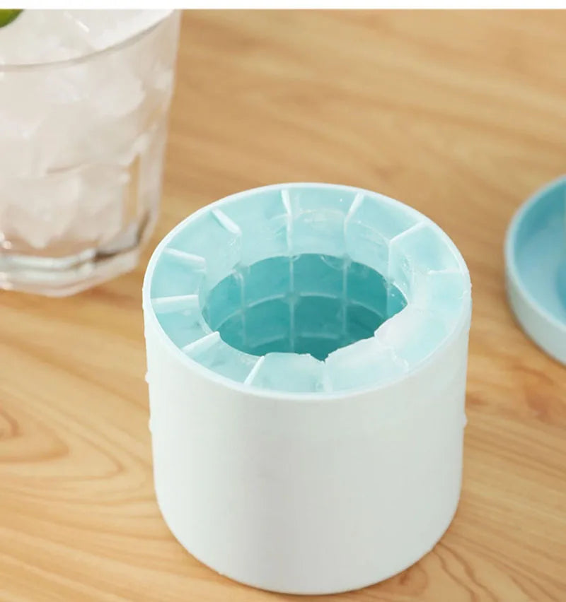 Round Silicone Ice Cube Mold Ice Bucket Homemade Summer