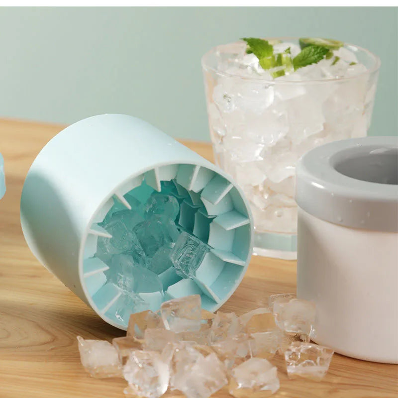 Round Silicone Ice Cube Mold Ice Bucket Homemade Summer