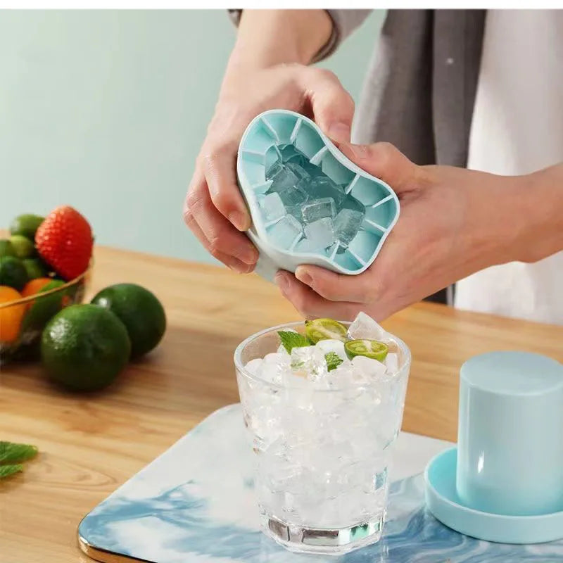 Round Silicone Ice Cube Mold Ice Bucket Homemade Summer