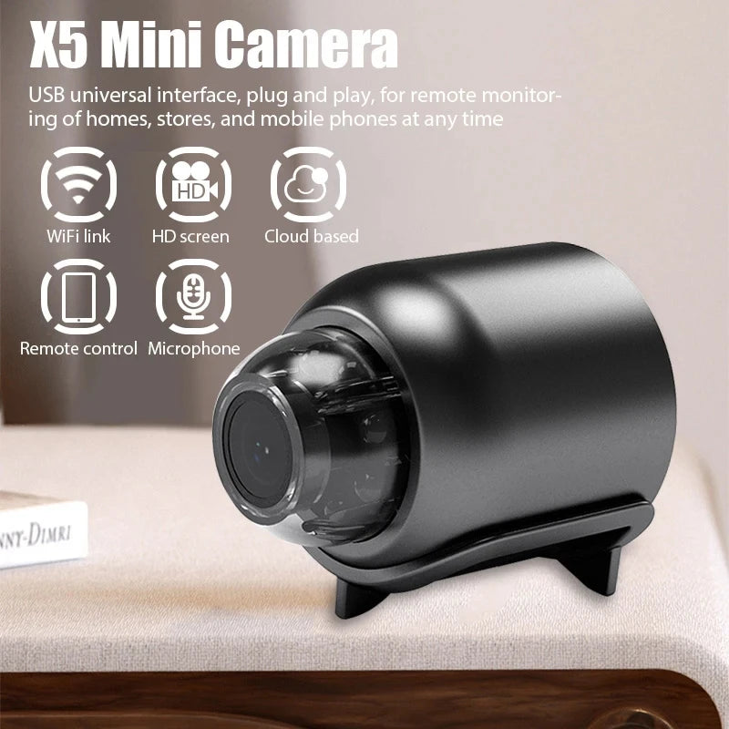 1080p HD Mini Camera Wifi Wireless HD Night Vision Camera Home X5