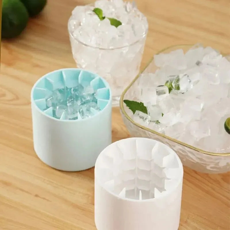 Round Silicone Ice Cube Mold Ice Bucket Homemade Summer