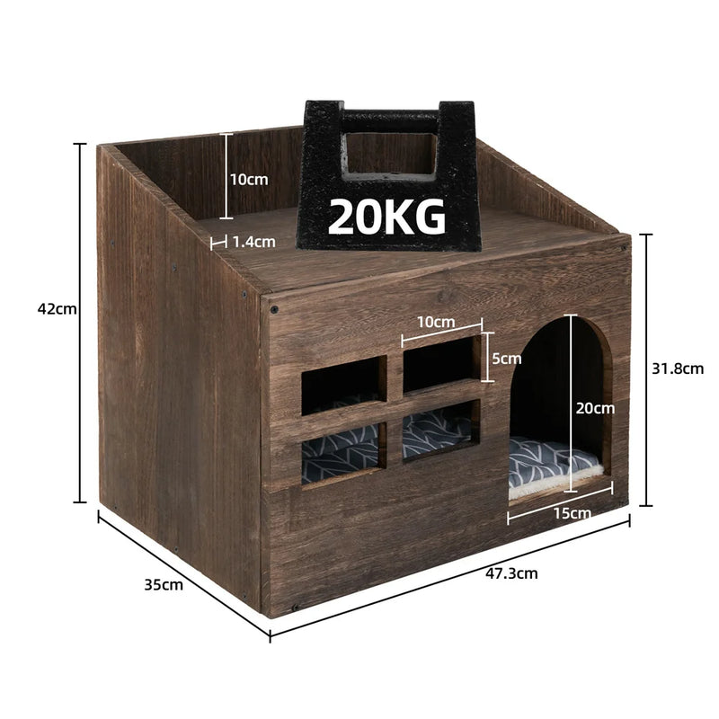 2 in 1 wooden house