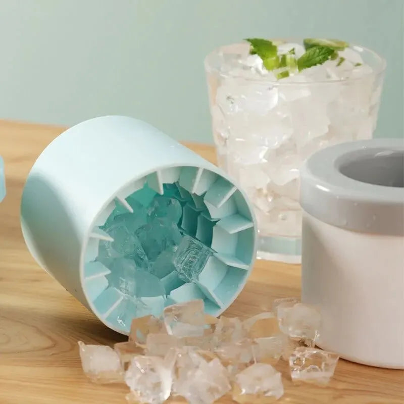 Round Silicone Ice Cube Mold Ice Bucket Homemade Summer