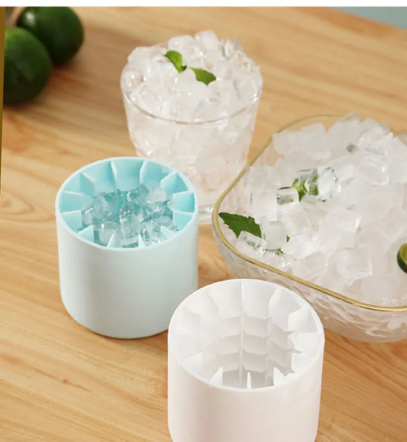 Round Silicone Ice Cube Mold Ice Bucket Homemade Summer